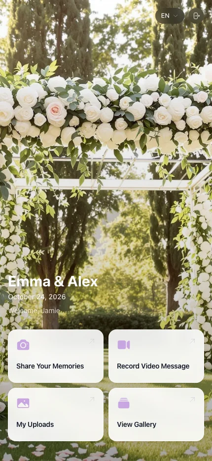 Choose Upload from the event menu. Select the album if an album choice is shown.